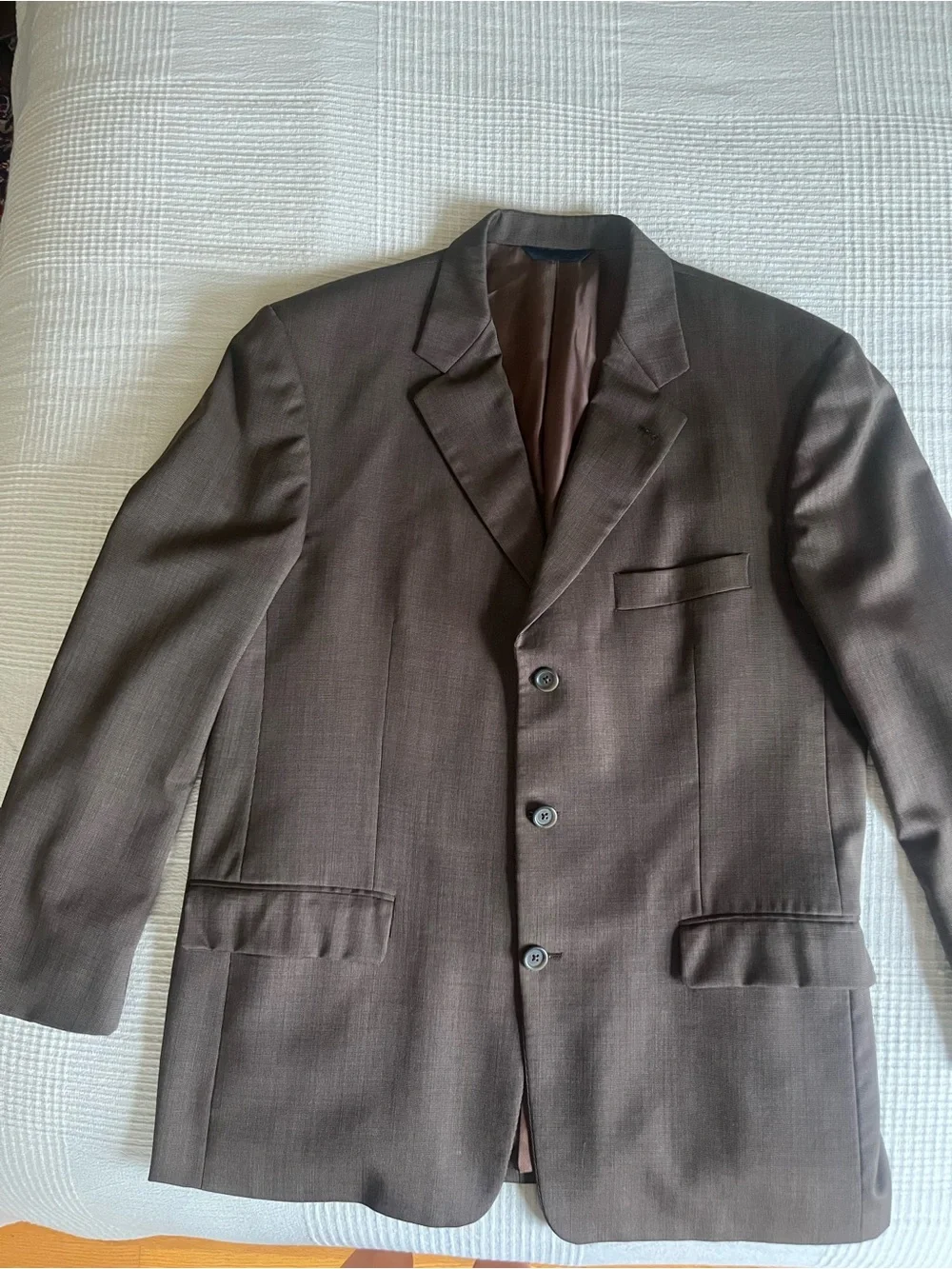 Burberry Brown Three-Button Blazer Sport Coat